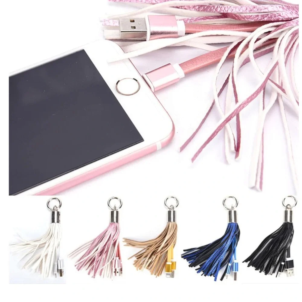 NEW GOLD leather USB adaptor Keychain
